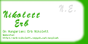 nikolett erb business card